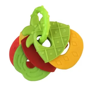 Baby Fruit Style Soft Rubber Rattle Teether Toy Newborn Chews Food Grade Silicone Teethers Infant Training Bed Toy Chew Toys Kid — image 7