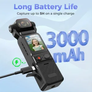 4K HD Portable Pocket Camera WIFI Video Recorder with Gimbal Handheld Stabilizer Body Camera for Outdoor Sports