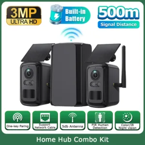 INQMEGA 3MP Solar Wireless Home Hub Security System 4-Piece Set, 500 Meters Long Transmission Distance, Works With Ubox Pro — image 7