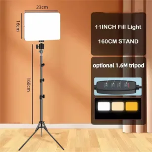 MEUYAG 11 Inch 2700K-6500K LED Panel Light Photographic Lighting Portable Video Fill Light for Photography Shooting