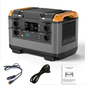 Portable Power Station 3000W LiFePO4 Battery, Fast Charging, Suitable for Outdoor Trips, Parties and Indoor Emergency Pow — image 2