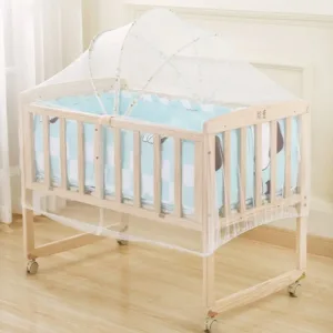 Full-coverage Crib Mosquito Net Mosquito Washable Stroller Safety Tent Foldable Breathable Cot Cover for Holidays Travel Summer — image 2