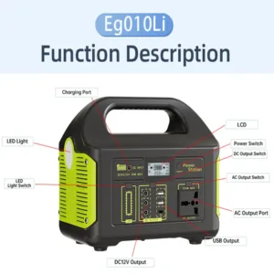 500W Portable Power Station Eg010Li, 307/384/461Wh LiFePO4 Solar Generator with PD/QC3.0, 90W Solar Input for Home Outdoor Emerg — image 10