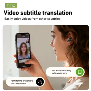 HTC NE79 Real Time Translation Bluetooth Earbuds Noise Reduction HD Call HiFi Music Headphones Mic For Cross-country Travelers — image 3