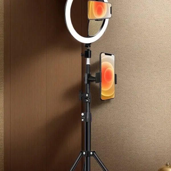 110cm tripod stand+O-clip, equipped with 10 inch live streaming ring fill light and selfie live streaming artifact