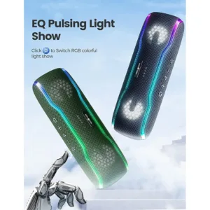 WISETIGER Speaker Outdoor Portable IPX7 Waterproof Sound Box BT5.3 Louderspeaker Stereo with 25W Colorful Light Surround Speaker — image 2