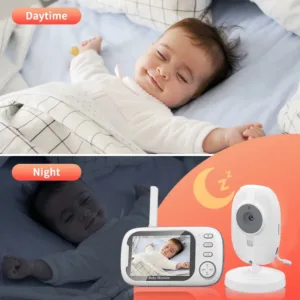 Cdycam New 3.5 inch Wireless Video Baby Monitor Night Vision Temperature Monitoring 2 Way Audio Talk Baby Nanny Security Camera — image 5