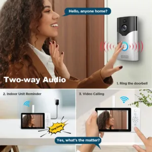 Srihome SH054 5Inch Screen 4MP 1440p Wireless WIFI Doorbell Solar IP Camera Kit Video Door Phone Visual Door Viewer Camera — image 4