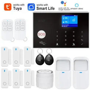 Alarm System for Home WIFI GSM Security Alarm Host Ant-theft with Door Gap PIR Motion Sensor Tuya Smart App control work Alexa — image 20