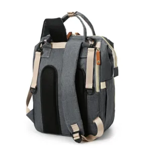 Fashionable Quilted Large-Capacity Backpack Mommy Bag; Multi-Functional Mommy Backpack for Traveling, Mother and Baby Bag; Lightweight Multi-Compartment Diaper Bag with Snack Pacif — image 6