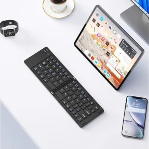 MINGCVIL Mini Foldable Wireless Keyboard Slim Portable Bluetooth Keyboard Rechargeable Folding Keyboard for IOS Windows Android — image 28