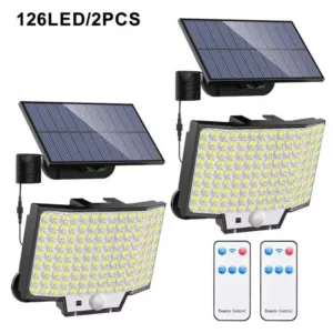 348LED Solar Lamp Outdoor Security Light with Motion Sensor Waterproof 126/328LED Powerful Spotlight Solar for Garden Garage — image 7