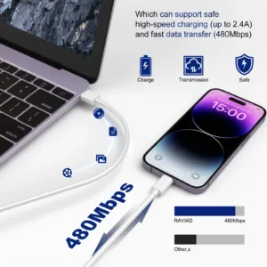 Xiao mi pd harger Cord for iPhone 3ft /6ft USB to Lightning Cable Fast Charging Cable for iPhone 14 13 12 11 XR XS — image 2