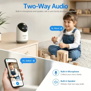 Lenovo 5MP 5G WiFi Camera Indoor Home Security IP Smart Baby Monitor Camera Color Night Auto Tracking Video Surveillance Camera — image 2
