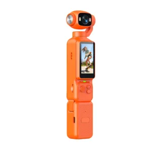 4K Handheld Gimbal Action Camera HD 180° Rotatable Lens Anti-shake Pocket Vlog Camera with Fill Light for Outdoor Sports — image 7