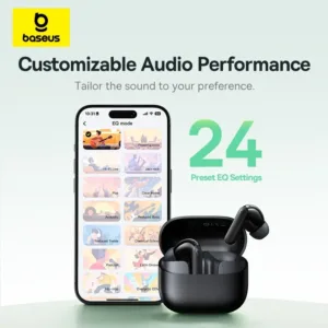 Baseus Bass EP10 NC -43dB Noise Cancelling ANC True Wireless Earbuds Bluetooth 6.0 In-Ear Wireless Earphones 4-Mics ENC Ear buds — image 6