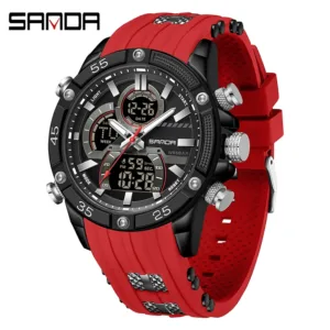 SANDA New 6162 Fashionable Men's Electronic Watch Sports Fashion Multifunctional Waterproof LED Men's Electronic Watch 2025 — image 13