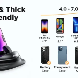 Joyroom Universal Dashboard Car Phone Holder Upgraded Reusable Silicone Phone Mount for Car Dash Anti-Slip Pad Mat Phone Holder — image 11