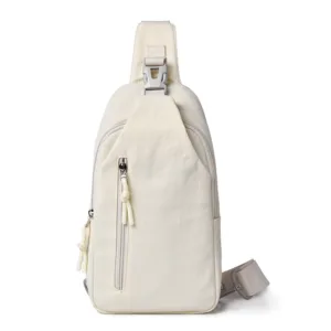 Hot Models Of Men And Women With The Same Models Of Casual Cross-body Bag, Large-capacity Nylon Chest Bag, Commuting, Travel — image 12