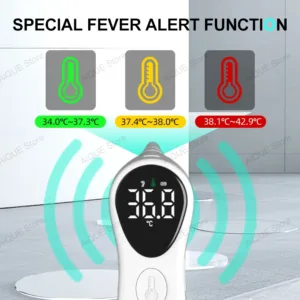 AiQUE Charging Medical Ear Thermometer ℃/℉ Household Digital Non-contact Laser Body Thermometer LCD Baby Adult Fever Temperature — image 3