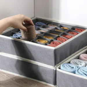 Organizer For Underwear Socks Bra Pants Scarf Tie Storage Box Wardrobe Drawer Organizers Foldable Case For Underwear Organizer — image 3