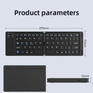 MINGCVIL Mini Foldable Wireless Keyboard Slim Portable Bluetooth Keyboard Rechargeable Folding Keyboard for IOS Windows Android — image 6