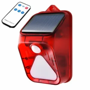 Waterproof Solar Powered Alarm Light Siren Remote Control Motion Sensor Detector Strobe Alarm Pet For Home Yard Outdoor Security — image 8