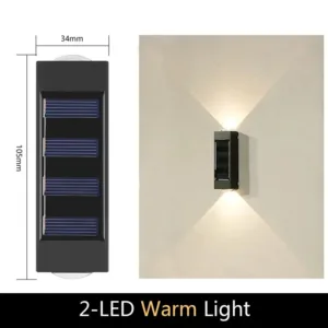 Solar LED Light, Outdoor Waterproof Wall Lamp, Dusk to Dawn Fence Lighting for Garden Courtyard Porch Walkway Camping Decor — image 7