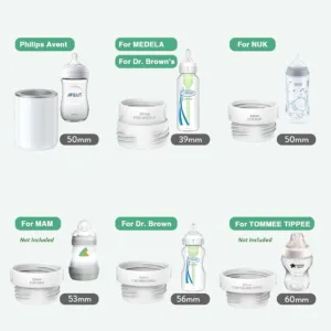 BornBL N1S Portable Baby Bottle Warmer, Fast Heating Travel Milk Warmer, 8800mAh Breastmilk Warmer On The Go with 3 Adapters — image 3