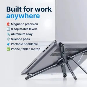 Foldale Magnetic Phone Holder Multi Form Adjustable Desktop Tablet Stand for iPhone 17~12 Tripod Handheld Mount Laptop Bracket — image 6