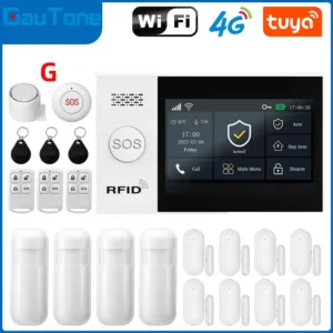 PGST WiFi 4G GSM Alarm System Works with TUYA Smart Life for Home Security with PIR Wireless Solar Siren Works with Aleax — image 9