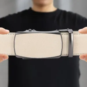 Men Leather Belt Automatic Buckle High Quality Male Leather Strap Luxury Jeans for Men Men Accessori — image 3