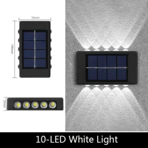 Solar LED Light, Outdoor Waterproof Wall Lamp, Dusk to Dawn Fence Lighting for Garden Courtyard Porch Walkway Camping Decor — image 9