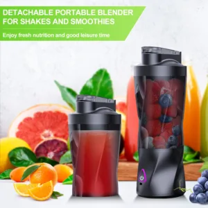 Electric Portable Juicer Fresh Fruit Mixer 700ML Multifunctional USB Rechargeable Shakes Smoothie Blender Outdoor Mixing Cup — image 7