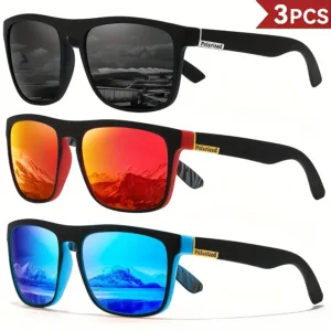 4PCS Men Classical Square Polarized Sports Sunglasses Lightweight PC Frame UV400 for Driving Fishing Cycling Unisex Durability — image 18