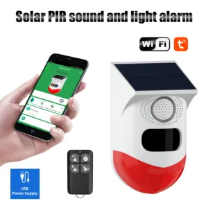 Outdoor Solar PIR Infrared Alarm Smart WiFi Siren Waterproof Wireless 433MHz Burglar Strobe Sensor Multiple Versions Available — image 2