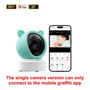 DANMINI 5 "tuya baby monitor 2K high definition WiFi remote mobile APP control up, down, left and right rotation gimbal camera — image 11