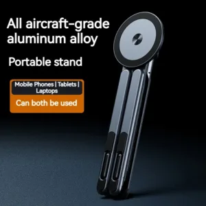 Foldable Magnetic Laptop Stand Aluminum Alloy Portable Adjustable Stand Heat Dissipation Holder Supports Phone Tablet Notebook