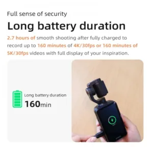 New 5K Vlog Action Pocket Camera 5K 3-Axis Anti-shake Digital Video Camcorder Big Screen Face Tracking IR Night Vison — image 6