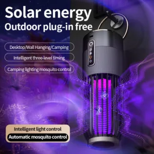 Electric Mosquito Killer Lamp Insect Fly Trap Camping Outdoor Light USB Solar Charging Mosquito Killer Insect Repellent 2025 — image 3
