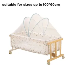 Full-coverage Crib Mosquito Net Mosquito Washable Stroller Safety Tent Foldable Breathable Cot Cover for Holidays Travel Summer — image 8