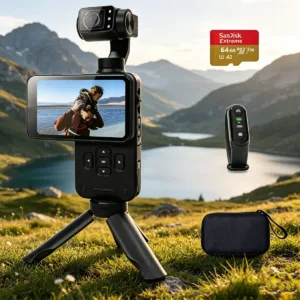 New 5K Vlog Action Pocket Camera 5K 3-Axis Anti-shake Digital Video Camcorder Big Screen Face Tracking IR Night Vison