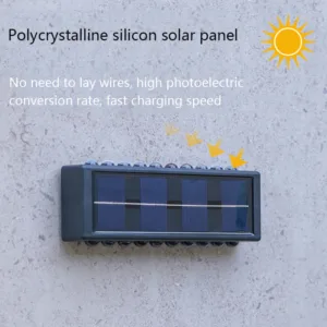 Solar LED Light, Outdoor Waterproof Wall Lamp, Dusk to Dawn Fence Lighting for Garden Courtyard Porch Walkway Camping Decor — image 2
