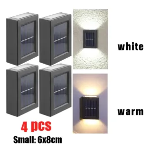 1~8PCs Wall Solar Light Waterproof Garden Solar LED Light for Outdoor Lighting Street Lamp Home Balcony Porch Yard Decoration — image 8