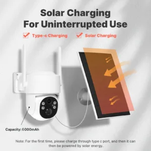 MOES Tuya 4G/WIFI 4MP Surveillance Smart Security Camera Solar Charging IP65 Waterproof Human Tracking Full Color Night Vision — image 3