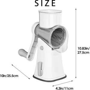 LMETJMA 5 in 1 Rotary Cheese Grater Shredder Kitchen Mandoline Vegetable Julienne Slicer Waffle Cutter Nut Chopper JT247 — image 18