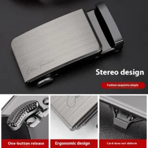 Fashion Designer Belt for Men High Quality Genuine Leather Men Belt Alloy Buckle Automatic Belt Business Belt Men — image 4