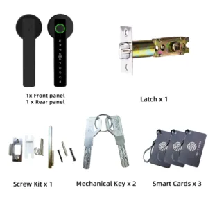 RAYKUBE M5 Tuya BLE Smart Fingerprint Door Lock Digital Electronic Lock with Password/Key/IC Card/ Smartlife/ Tuya APP Unlock — image 6