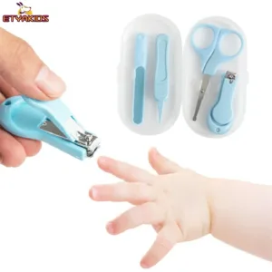4pcs/set Baby Nail Clipper Set Children Kids Nail Cutter Scissors Files Small Nail Trimmer Baby Nails Care Tools Baby Care Items