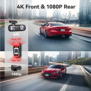 REDTIGER F9 Dash Cam 4K Dash Camera Front and Rear WiFi GPS Car Camera for Parking Mode Night Vision Car Recorder By App Control — image 2
